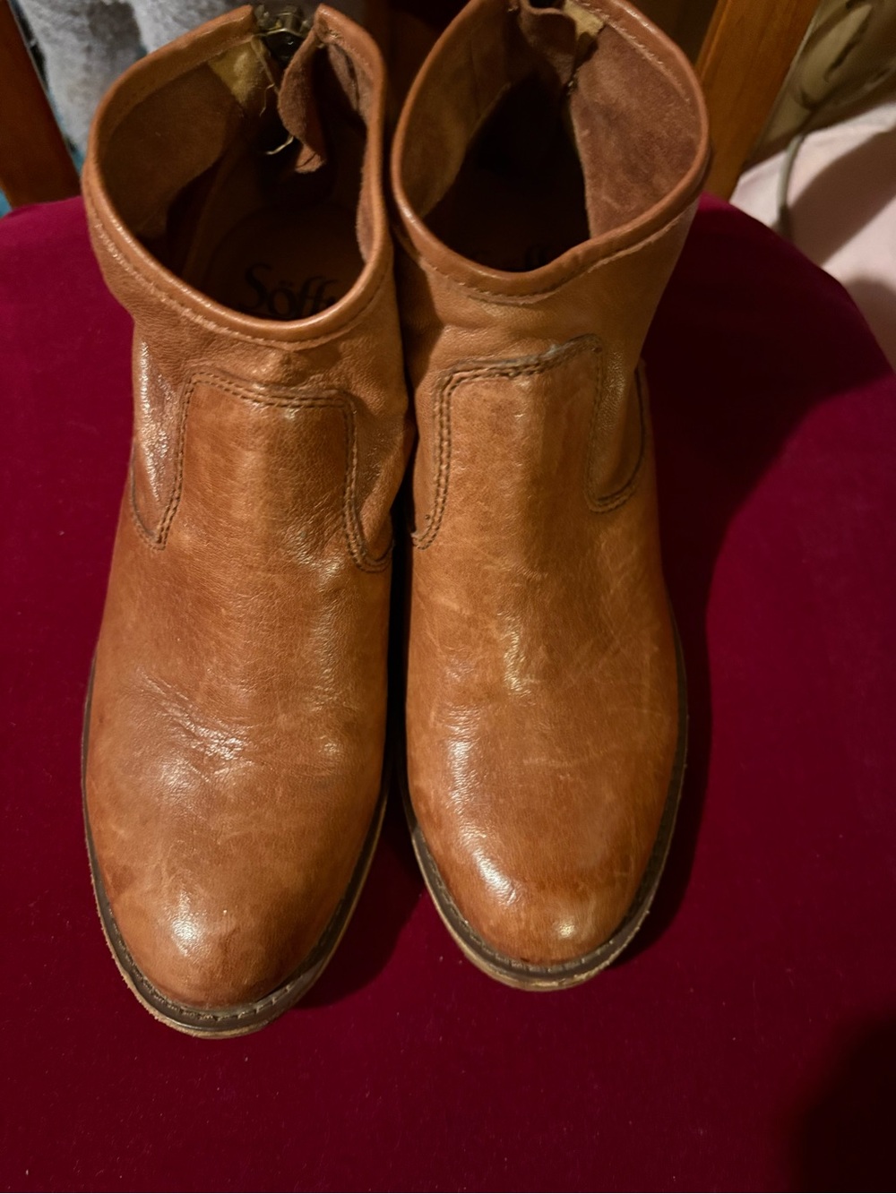 Sofft Women's Tan Leather Chukka Ankle Boots